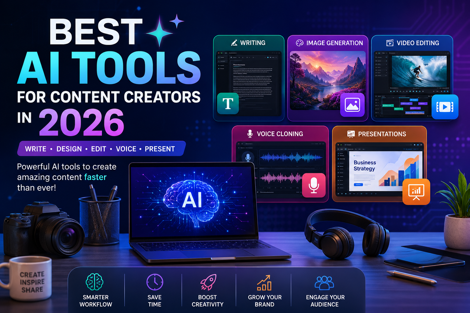 Best AI Tools for Content Creators in 2026 🚀